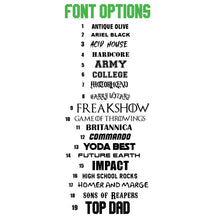 Load image into Gallery viewer, Personalized Custom T-shirts for Men & Women Classic Movie / Music and TV Fonts