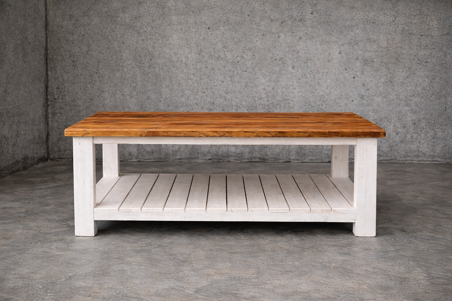 Handmade Solid Pine Coffee Table | Rustic Farmhouse Living Room Table