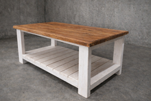 Load image into Gallery viewer, Handmade Solid Pine Coffee Table | Rustic Farmhouse Living Room Table

