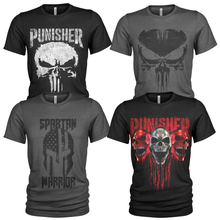 Load image into Gallery viewer, 4 Pack Men&#39;s Military Punisher T Shirt
