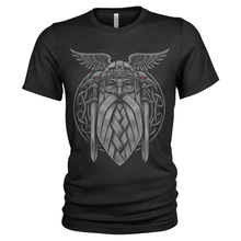 Load image into Gallery viewer, Norse God Odin in Valhalla Vikings T-Shirt
