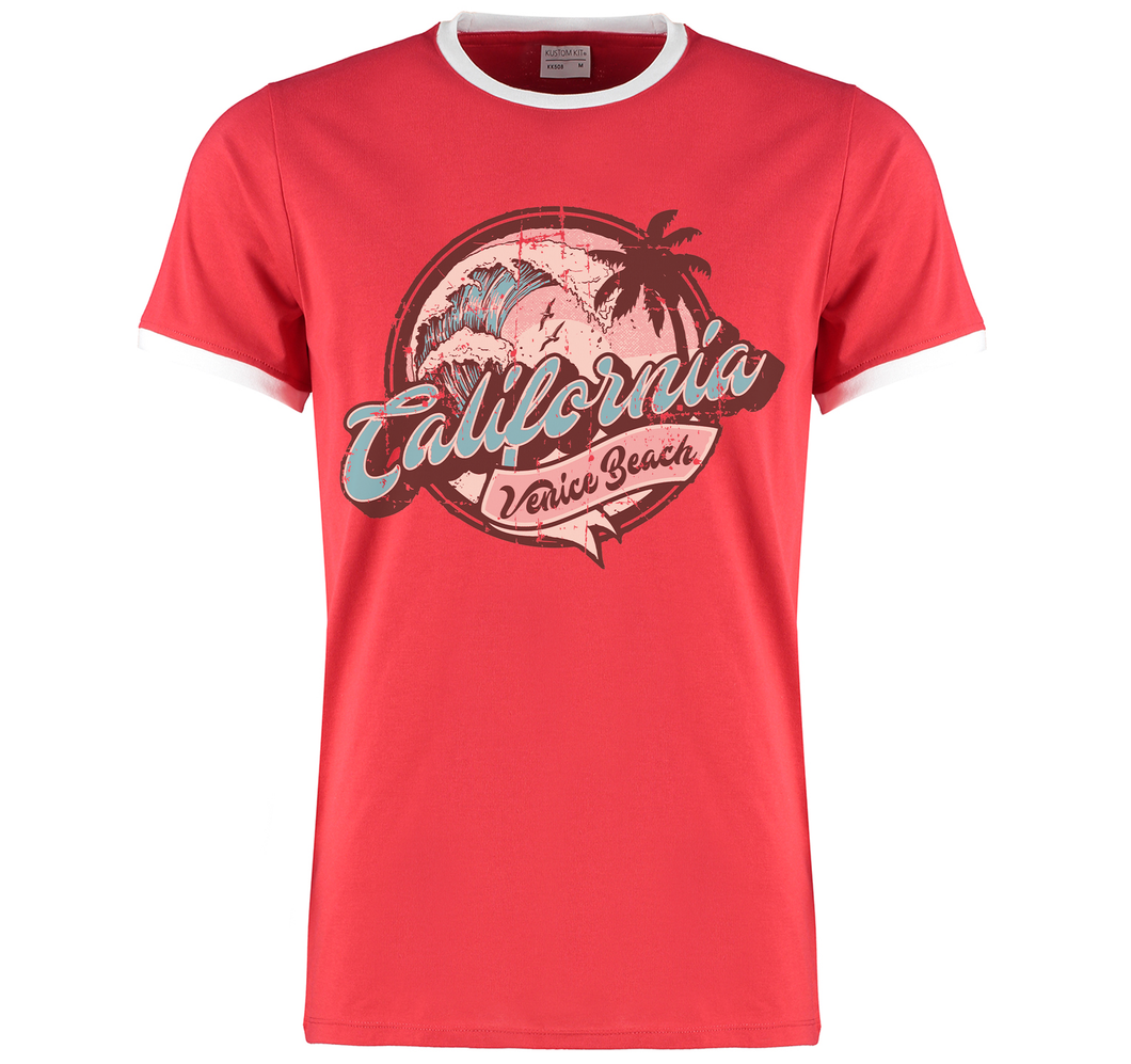 Venice Beach California Classic Unisex Ringer T-Shirt