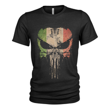 Load image into Gallery viewer, Italian Grunge Punisher Skull Men&#39;s T Shirt
