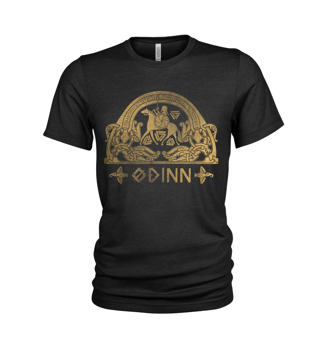 Ancient Gold Odin's in Valhalla Vikings T-Shirt
