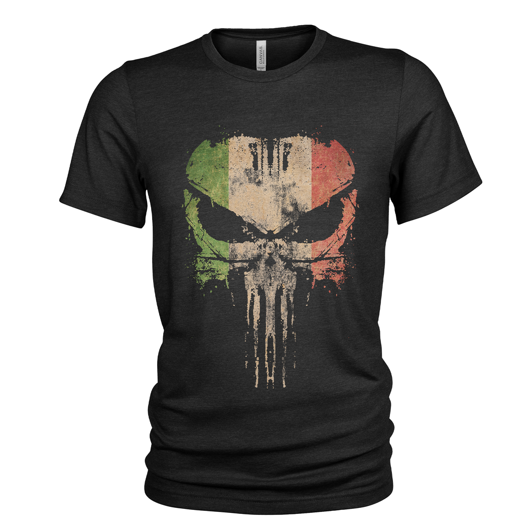 Italian Grunge Punisher Skull Men's T Shirt